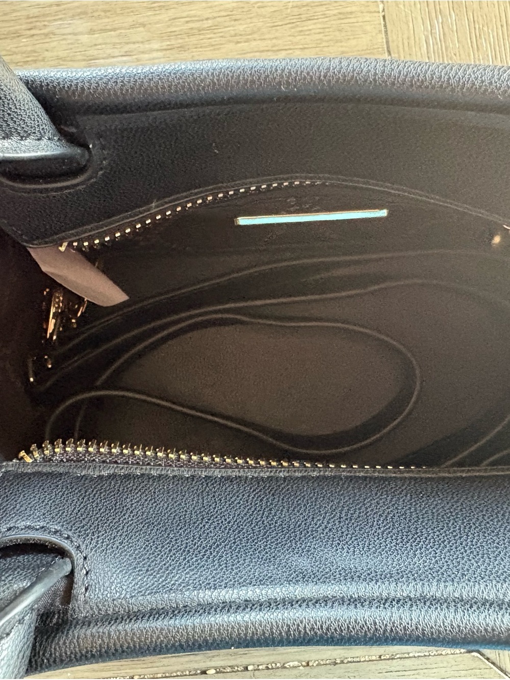 Steve Madden Black Quilted Top-Handle Satchel with Gold Logo - Picture 9 of 9